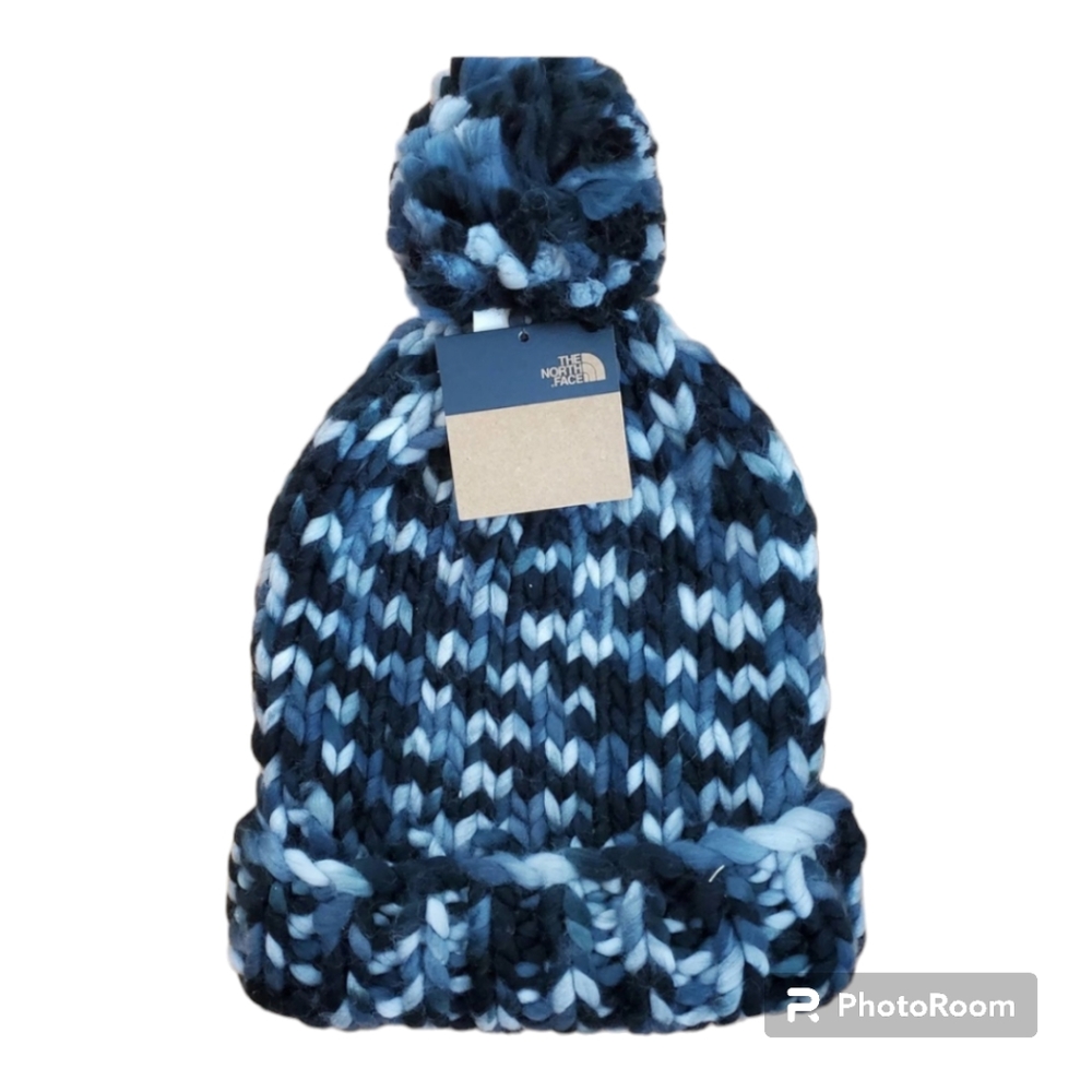 The north face nanny beanie womens hand knit hat new black Grandmacore Ski